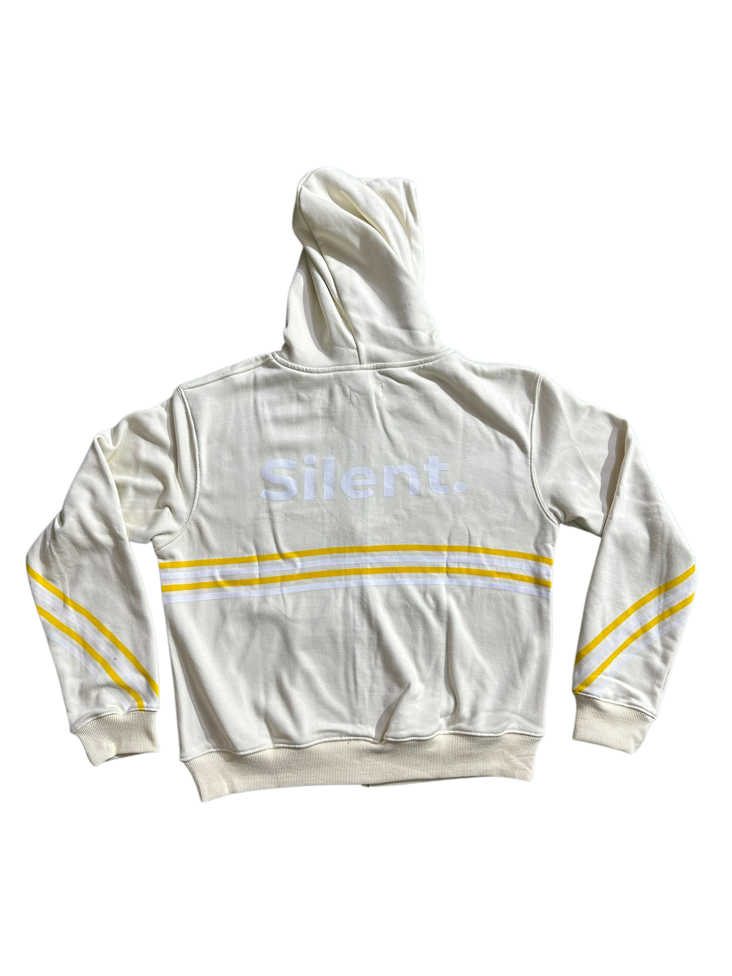 SILENT STRIPES HOODIE CREAM