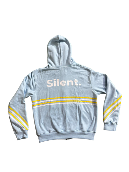 SILENT STRIPE HOODIE BLUE