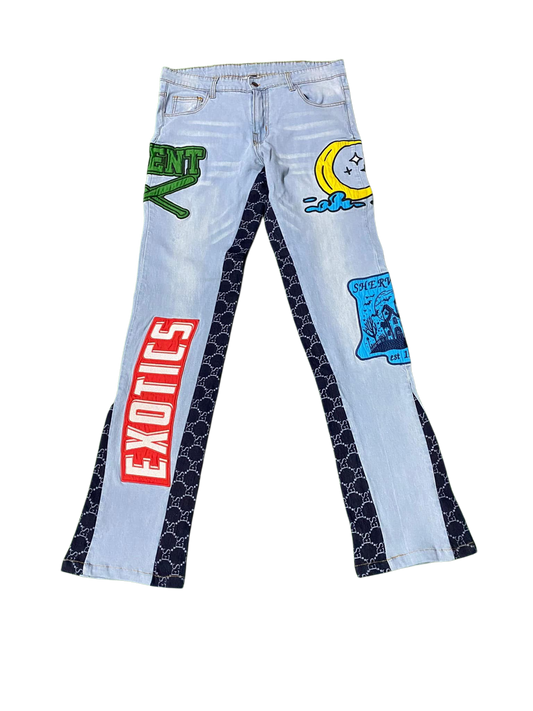 HALF MOON LIGHT BLUE JEANS