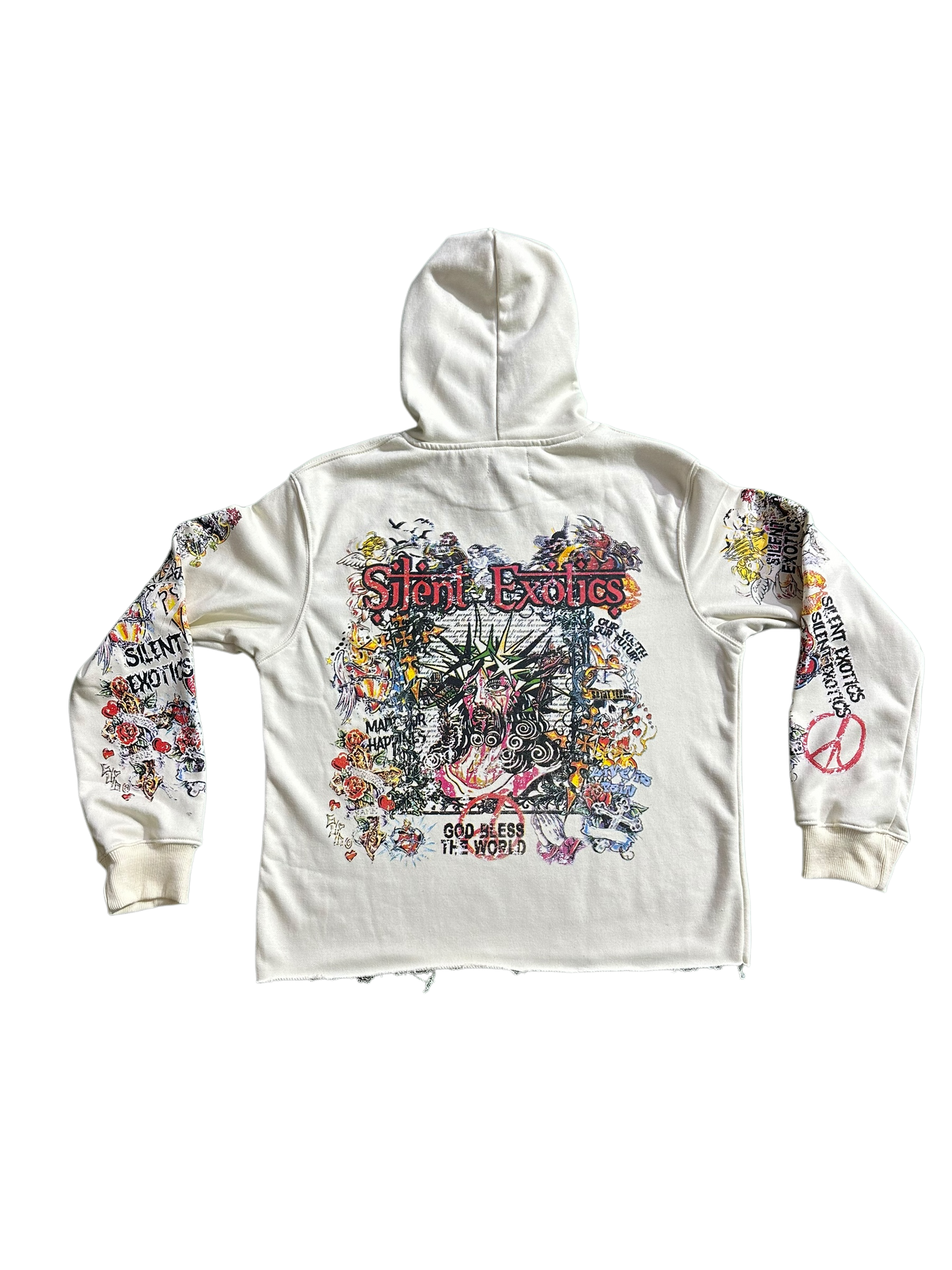 SILENT PEACE CROP HOODIE