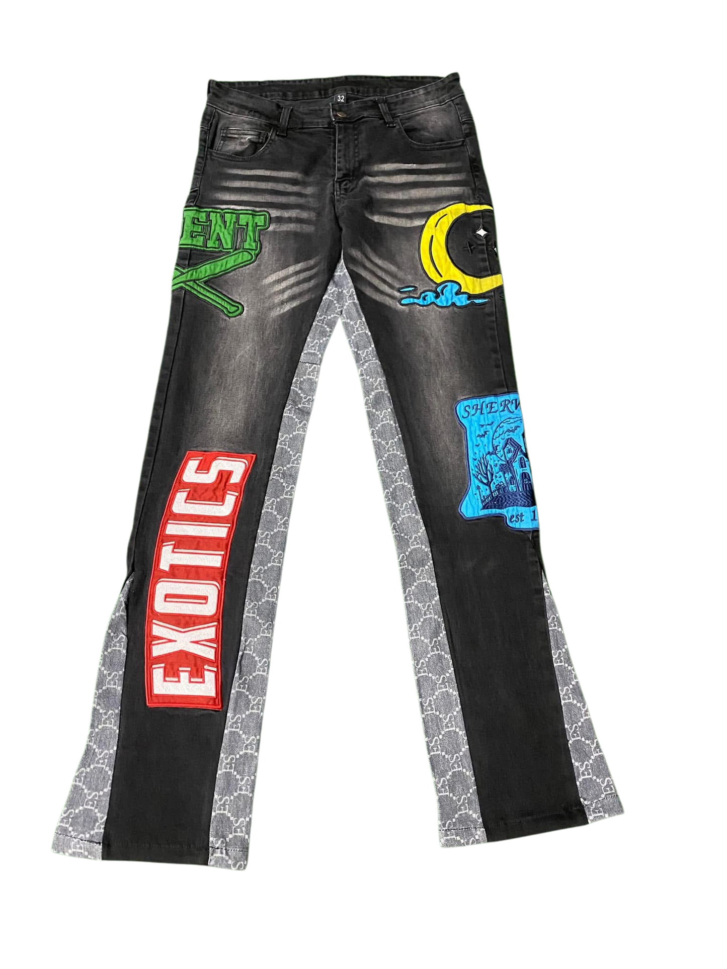 HALF MOON BLACK JEANS