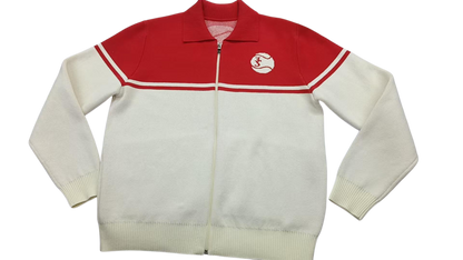 RED & CREAM TENNIS TRACK JACKET
