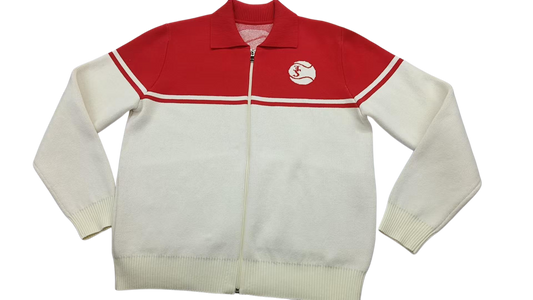 RED & CREAM TENNIS TRACK JACKET