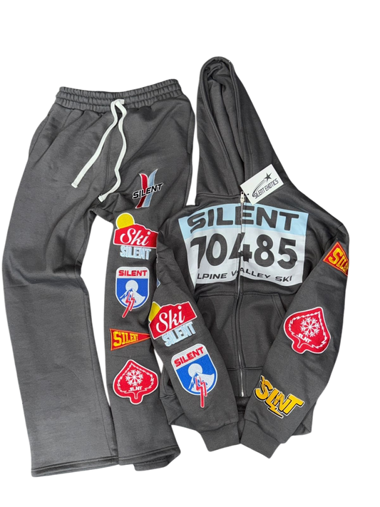 70485 GREY SET featuring a lightweight cotton hoodie and matching pants, perfect for any weather.