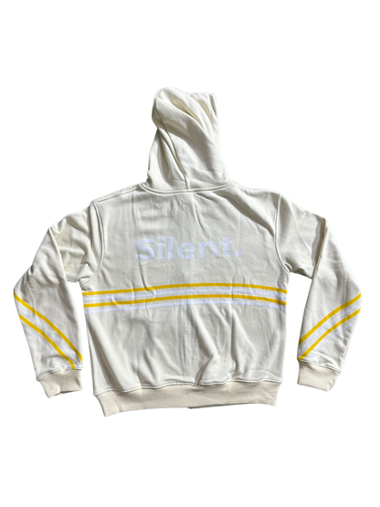 SILENT STRIPES HOODIE CREAM