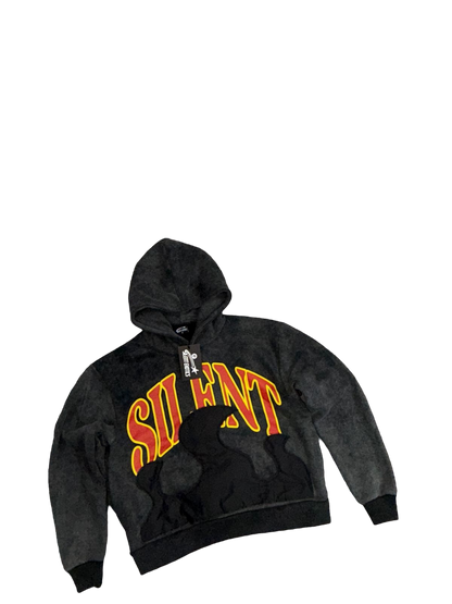 BLACK SILENT WAVE HOODIE