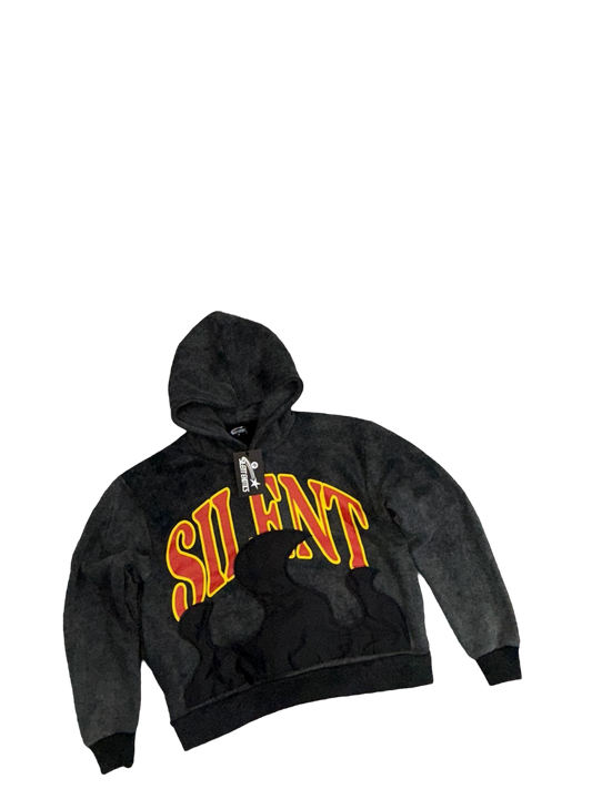 BLACK SILENT WAVE HOODIE
