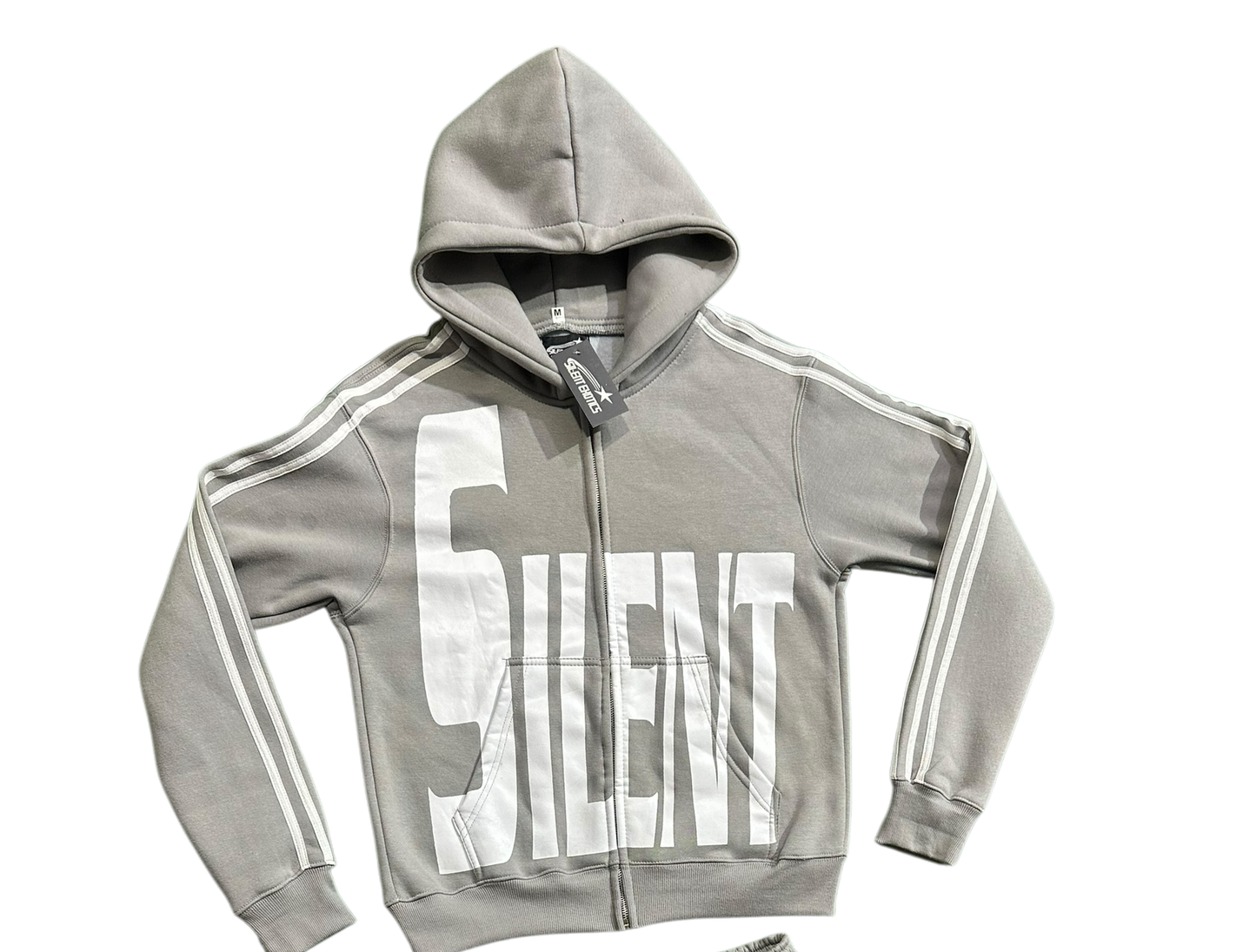 GREY SILENT HOODIE
