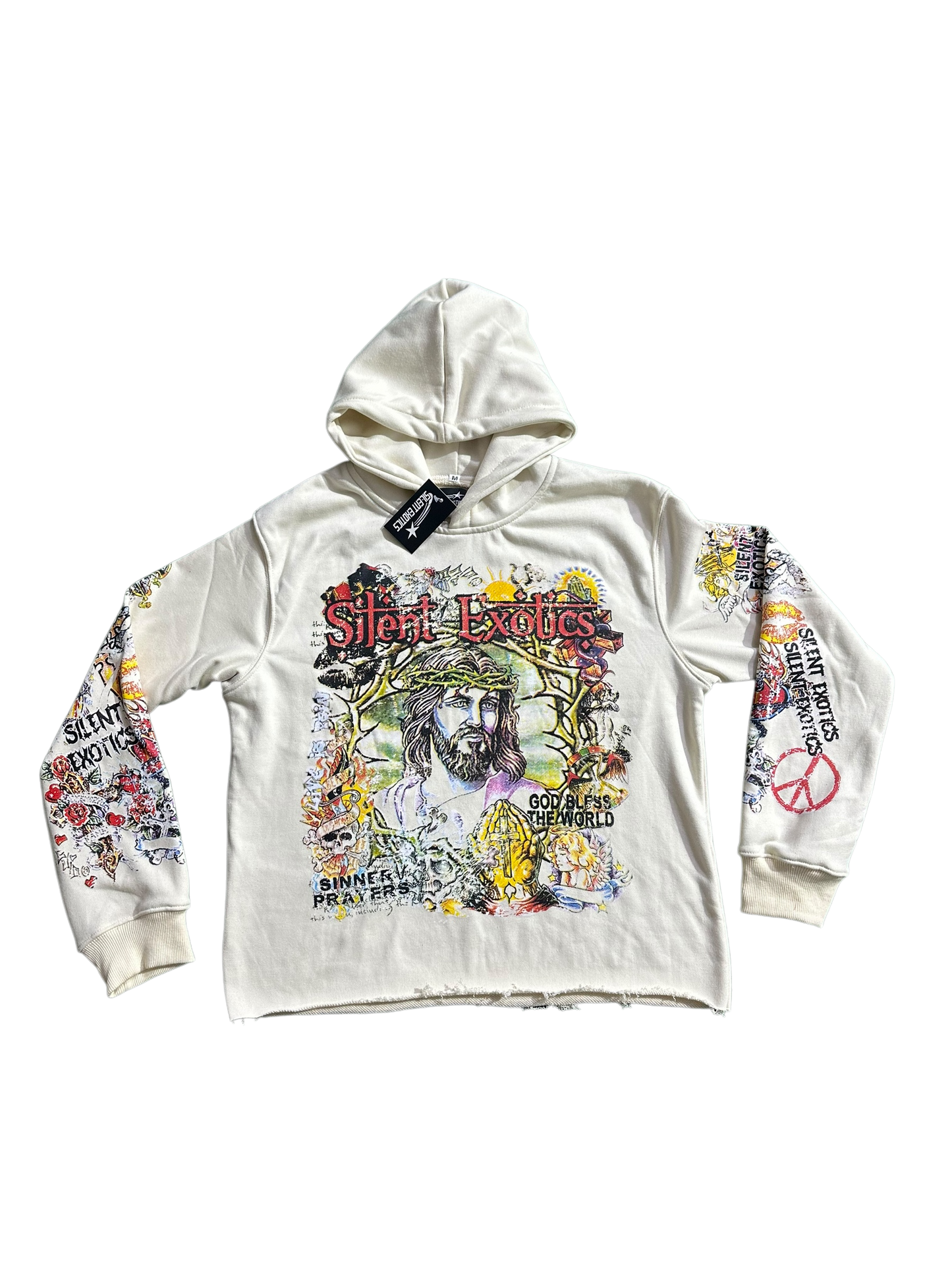 SILENT PEACE CROP HOODIE